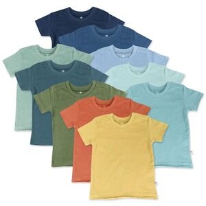 The Honest Company Clothing 10 Pack Organic Cotton T-shirt Bundle 12 Months NEW